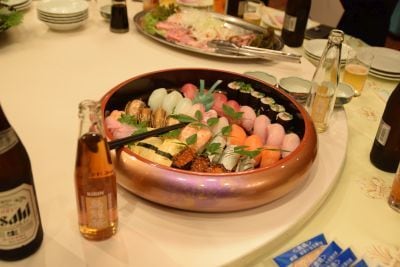 第31期「竜王戦 七番勝負」の第3局の前夜祭で出た寿司